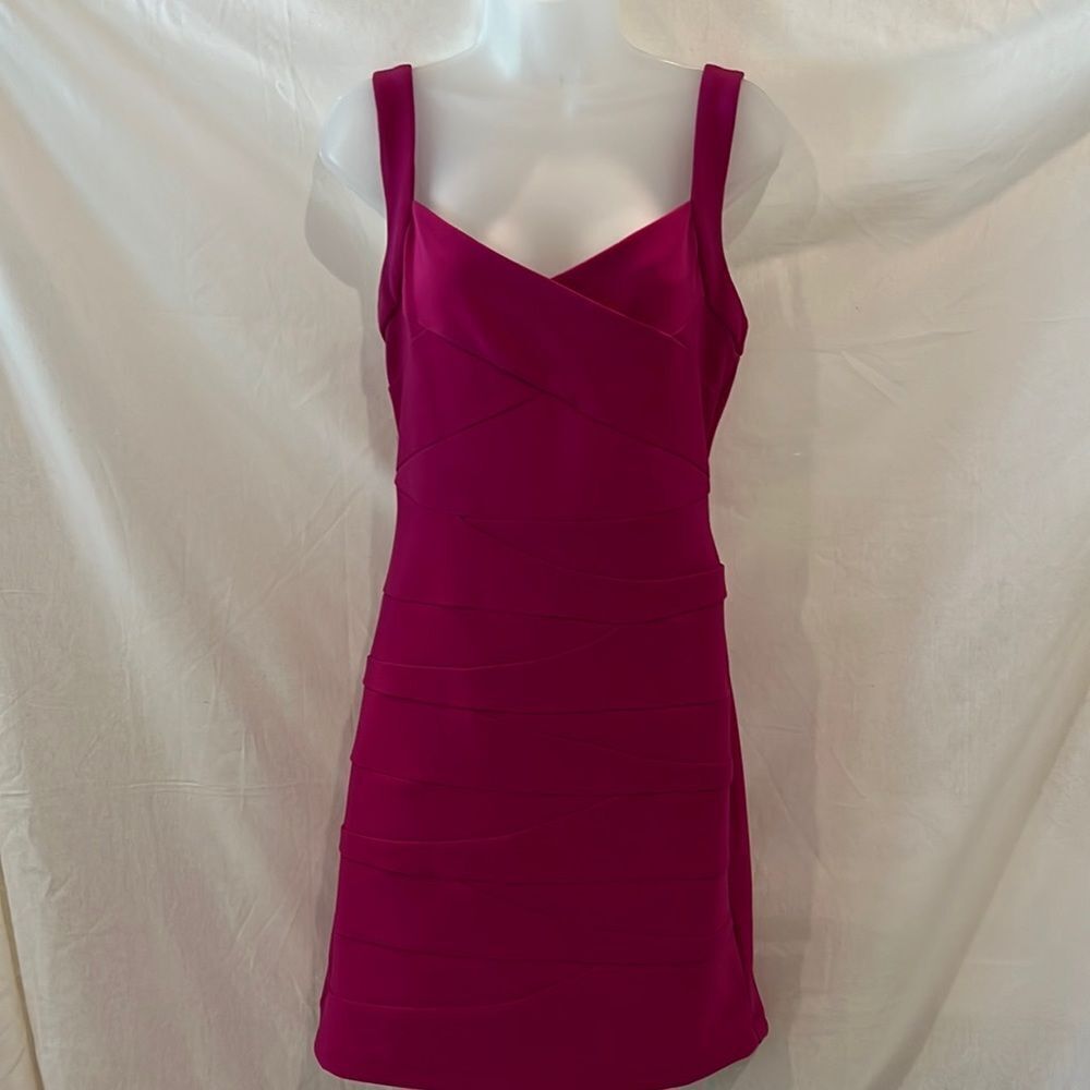 - AB studio fuchsia dress size 8. Good condition.